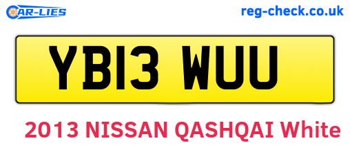 YB13WUU are the vehicle registration plates.
