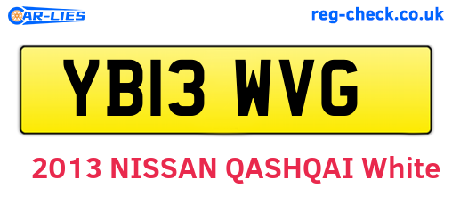 YB13WVG are the vehicle registration plates.