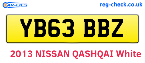 YB63BBZ are the vehicle registration plates.