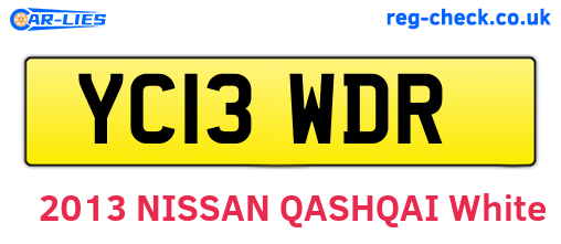 YC13WDR are the vehicle registration plates.