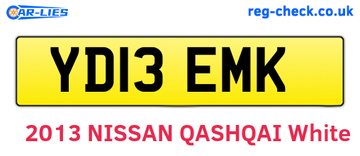 YD13EMK are the vehicle registration plates.