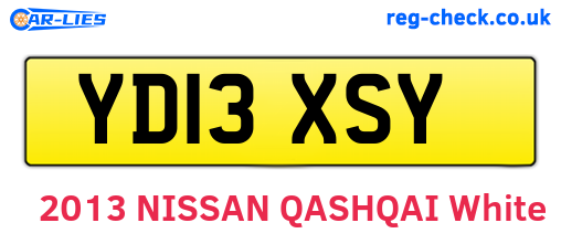 YD13XSY are the vehicle registration plates.