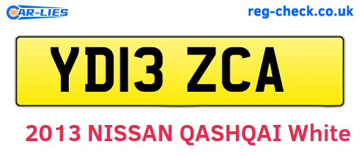 YD13ZCA are the vehicle registration plates.