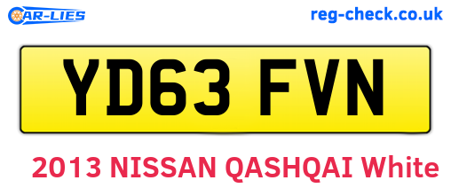 YD63FVN are the vehicle registration plates.