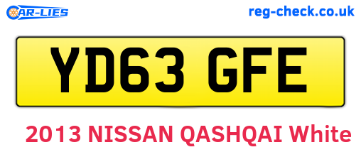 YD63GFE are the vehicle registration plates.