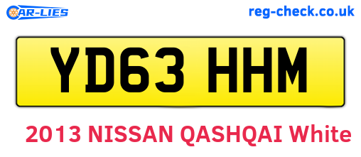 YD63HHM are the vehicle registration plates.