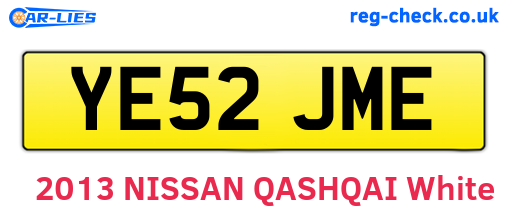 YE52JME are the vehicle registration plates.
