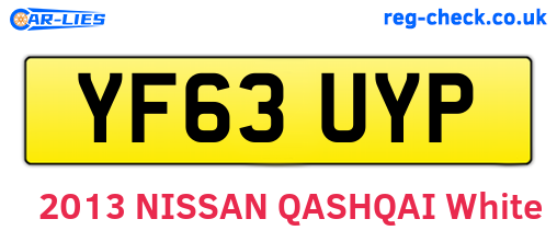 YF63UYP are the vehicle registration plates.