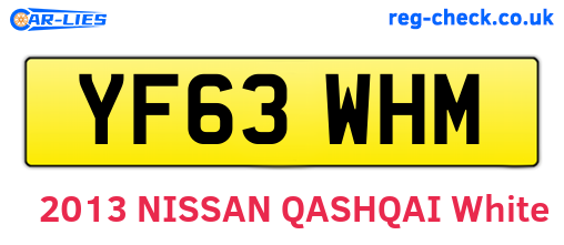 YF63WHM are the vehicle registration plates.