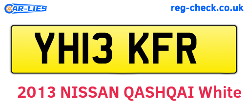 YH13KFR are the vehicle registration plates.