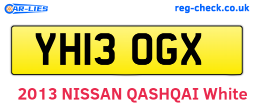 YH13OGX are the vehicle registration plates.