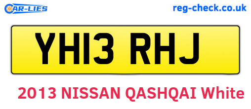 YH13RHJ are the vehicle registration plates.