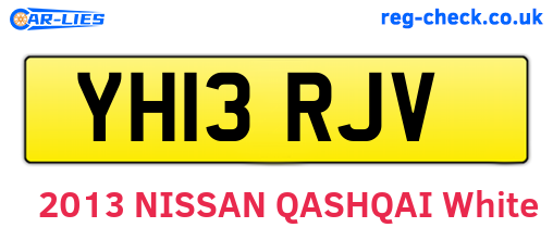 YH13RJV are the vehicle registration plates.