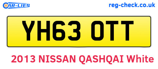 YH63OTT are the vehicle registration plates.