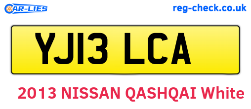 YJ13LCA are the vehicle registration plates.