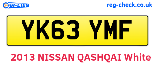 YK63YMF are the vehicle registration plates.