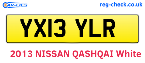 YX13YLR are the vehicle registration plates.