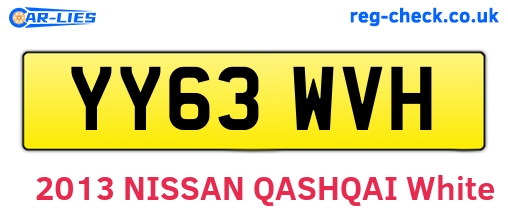 YY63WVH are the vehicle registration plates.