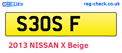 S3OSF are the vehicle registration plates.