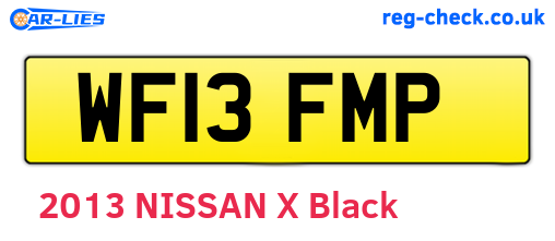 WF13FMP are the vehicle registration plates.
