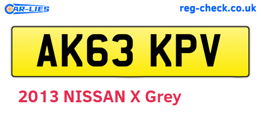 AK63KPV are the vehicle registration plates.