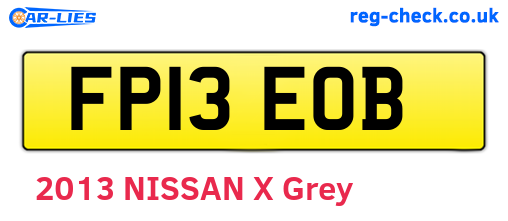 FP13EOB are the vehicle registration plates.