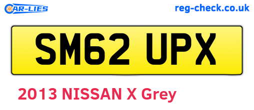 SM62UPX are the vehicle registration plates.
