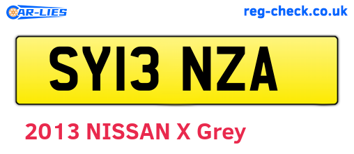 SY13NZA are the vehicle registration plates.