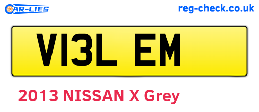 V13LEM are the vehicle registration plates.