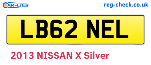 LB62NEL are the vehicle registration plates.
