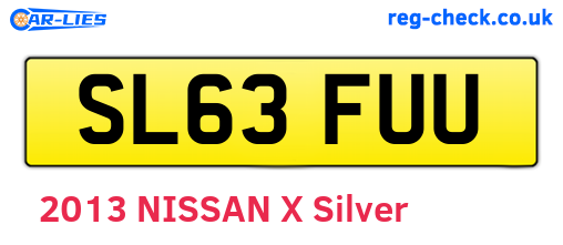 SL63FUU are the vehicle registration plates.