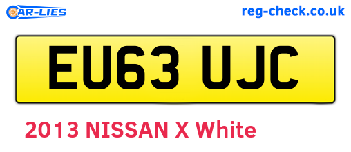 EU63UJC are the vehicle registration plates.
