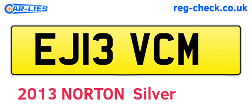 EJ13VCM are the vehicle registration plates.