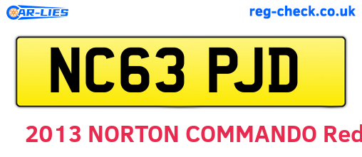 NC63PJD are the vehicle registration plates.