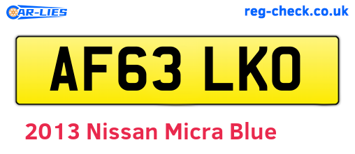 Blue 2013 Nissan Micra (AF63LKO)