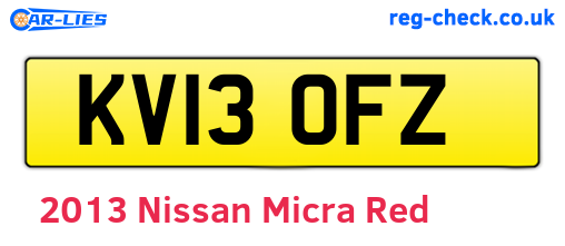 Red 2013 Nissan Micra (KV13OFZ)