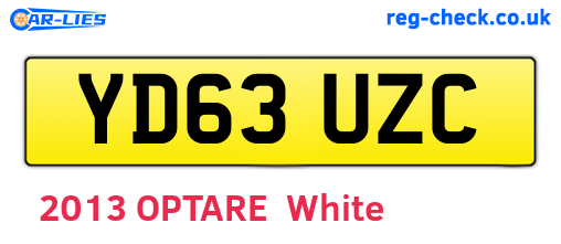 YD63UZC are the vehicle registration plates.