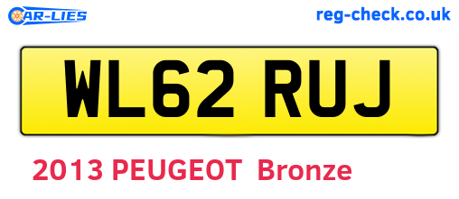 WL62RUJ are the vehicle registration plates.