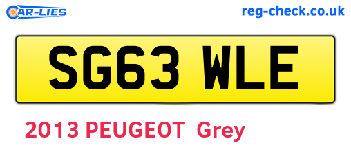 SG63WLE are the vehicle registration plates.