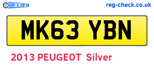 MK63YBN are the vehicle registration plates.