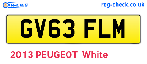 GV63FLM are the vehicle registration plates.