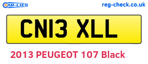 CN13XLL are the vehicle registration plates.
