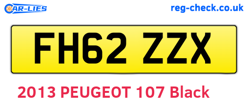 FH62ZZX are the vehicle registration plates.