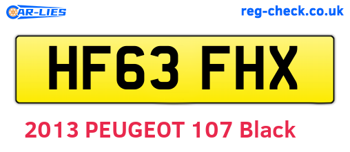 HF63FHX are the vehicle registration plates.