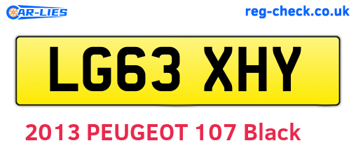 LG63XHY are the vehicle registration plates.