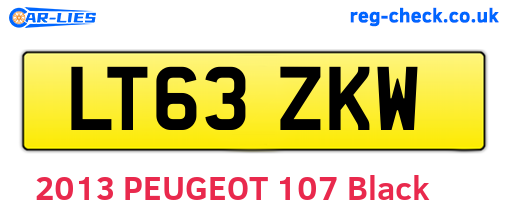 LT63ZKW are the vehicle registration plates.
