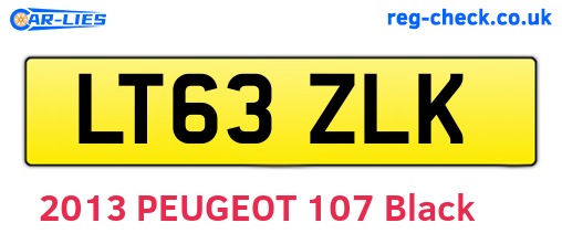 LT63ZLK are the vehicle registration plates.