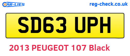 SD63UPH are the vehicle registration plates.