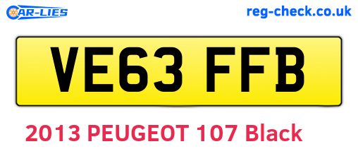 VE63FFB are the vehicle registration plates.