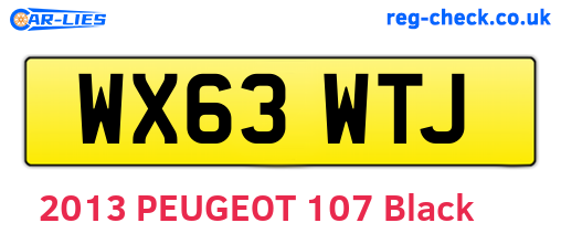 WX63WTJ are the vehicle registration plates.